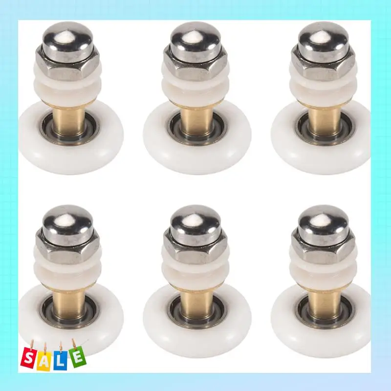 

A56X 6PCS 27Mm Shower Door Rollers For The Bathroom Glass Sliding Door Pulleys Wheels Ultra-Quiet Shower Glass Door Rollers