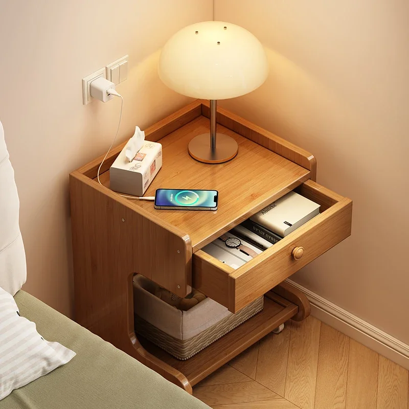 

Bedside Nightstands Table Room Small Bed Side Bedroom Storage Bookcase Desk Cabinet End Tables Locker Design Mueble Living Wood