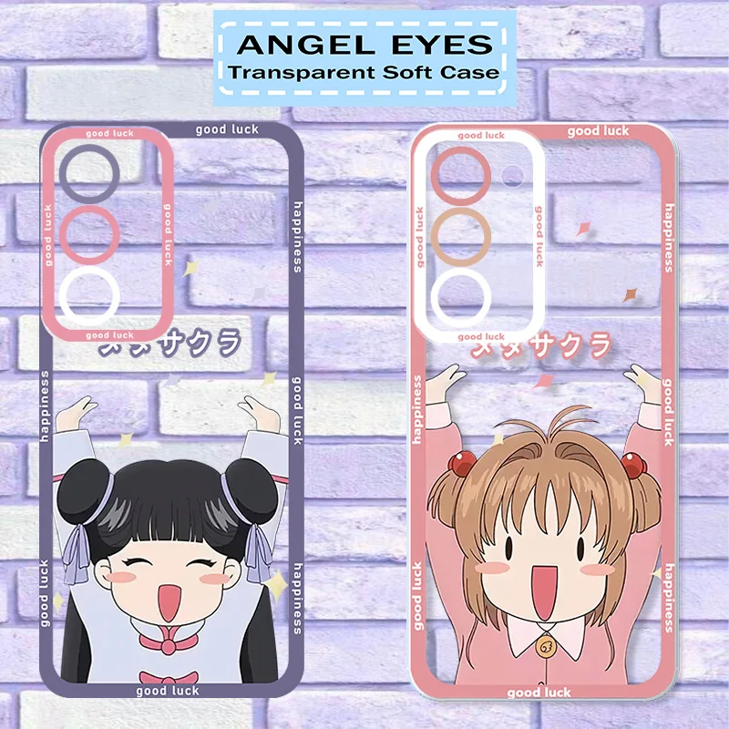 C-Captor S-Sakura Angel Eye Phone Case For Samsung A 24 23 22 21 20 15 14 13 11 10 05 04 03 02 S E Core Funda Shell Soft Cover