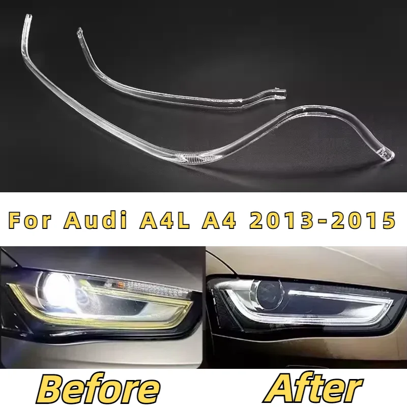 

LED DRL Headlight Light Guide Plate Daytime Running Light Tube Bar For Audi A4L A4 b8 PA 2013-2015 Angel Eyes Car Accessories