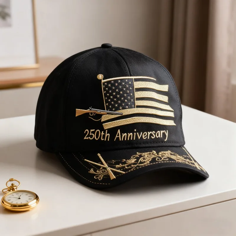 American 250th Anniversary Cap with Eagle & 50 Stars Design - Adjustable July 4th Hat for 250 Years of U.S. History Celebration,