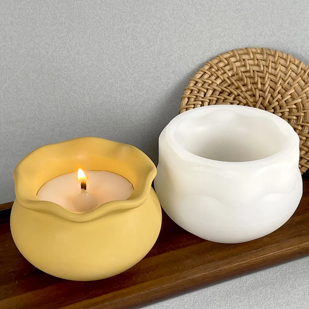 Creatividad pecera vela tarro molde de silicona DIY hecho a mano hormigón resina epoxi caja de almacenamiento moldes yeso suculentas florero molde