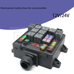 12V 40A Car Waterproof Safety Box Relay Safety Pin Terminal Vehicle Is Controlled By Multiple Lights Retrofit Fuse Box 24V 5P 4P