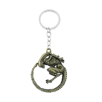 Vintage Game Aliens Predator Key Chain Alien Queen Keychain Fashion Metal Alloy Pendant Keyring For Fans