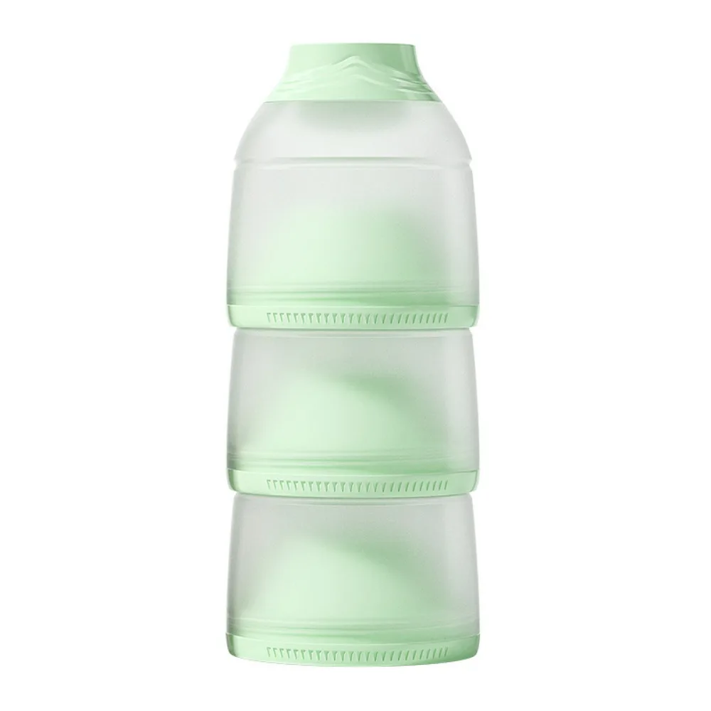 

3 Layers Baby Milk Powder Box Sealed Compartment Snack Container Large Capacity Non-Spill Portable Formula Dispenser Snacks