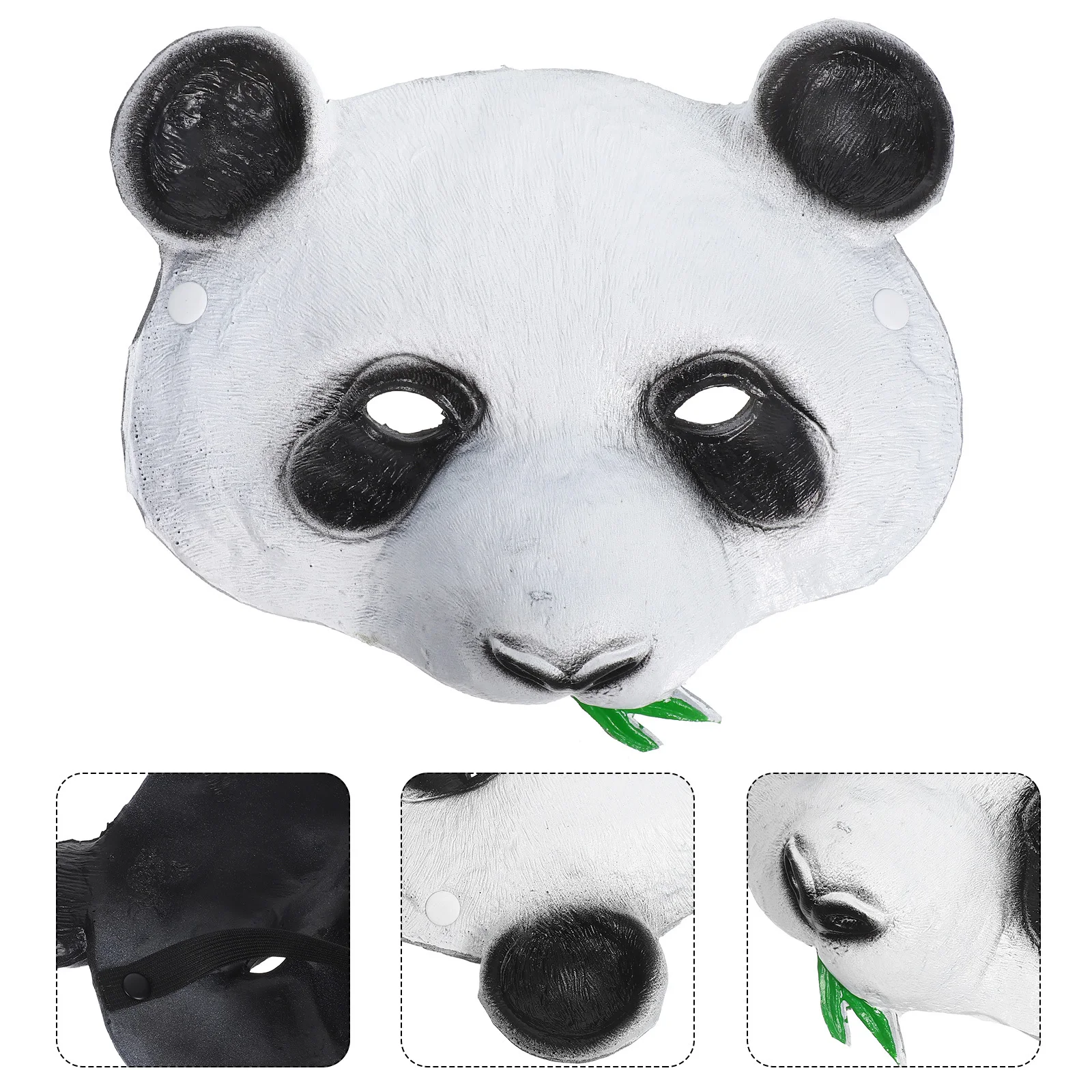 

Panda Mask Animal Costume Realistic PU Material Halloween Cosplay Party Birthday Carnival Masquerade Face Cover for Adults