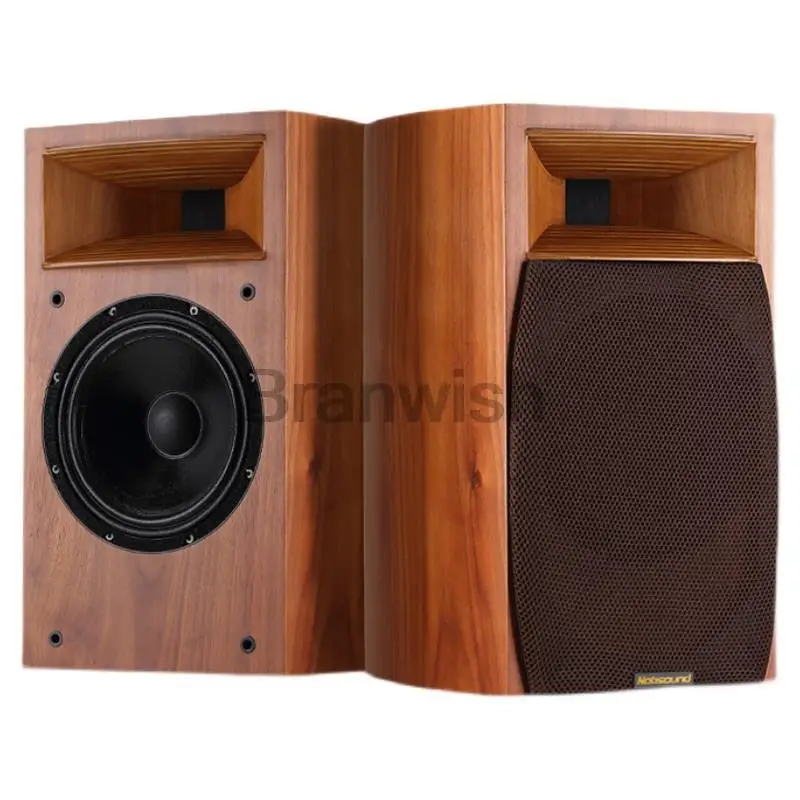 HiFi 8 Inch Speaker Audio Wooden Speaker Passive Horn Monitoring Speaker High Fidelity Home Theater Bookshelf Surround Speaker