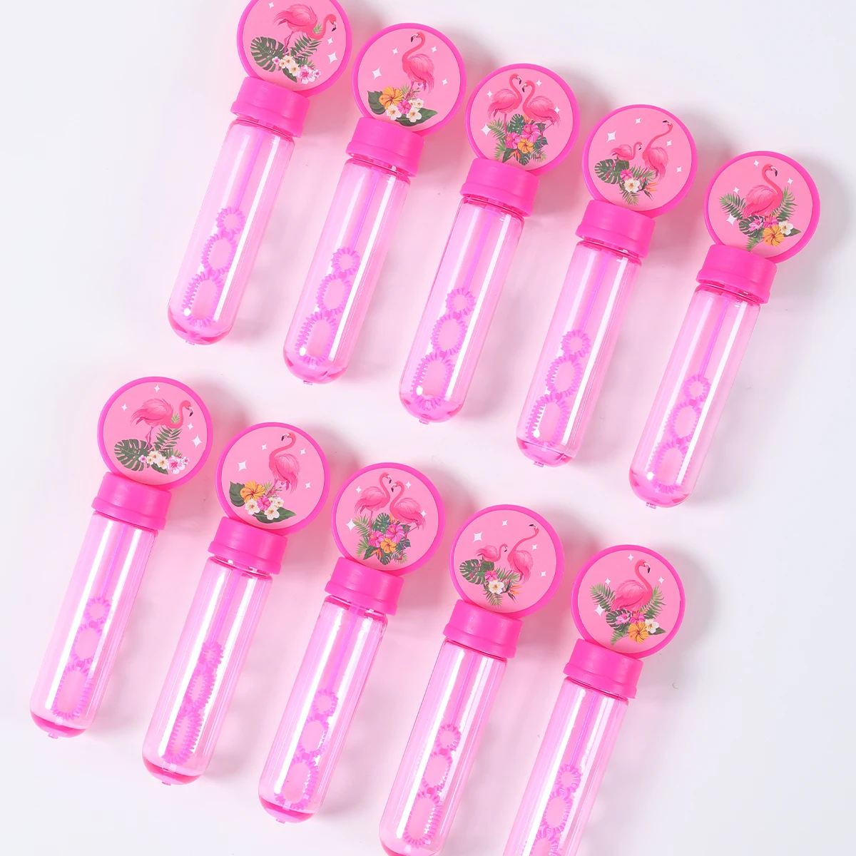 10 قطعة زجاجات الصابون فقاعة فلامنغو ملصقات أنبوب فقاعة عصا هاواي هدايا الحفلات للضيوف حفلة عيد ميلاد زينة ألعاب أطفال