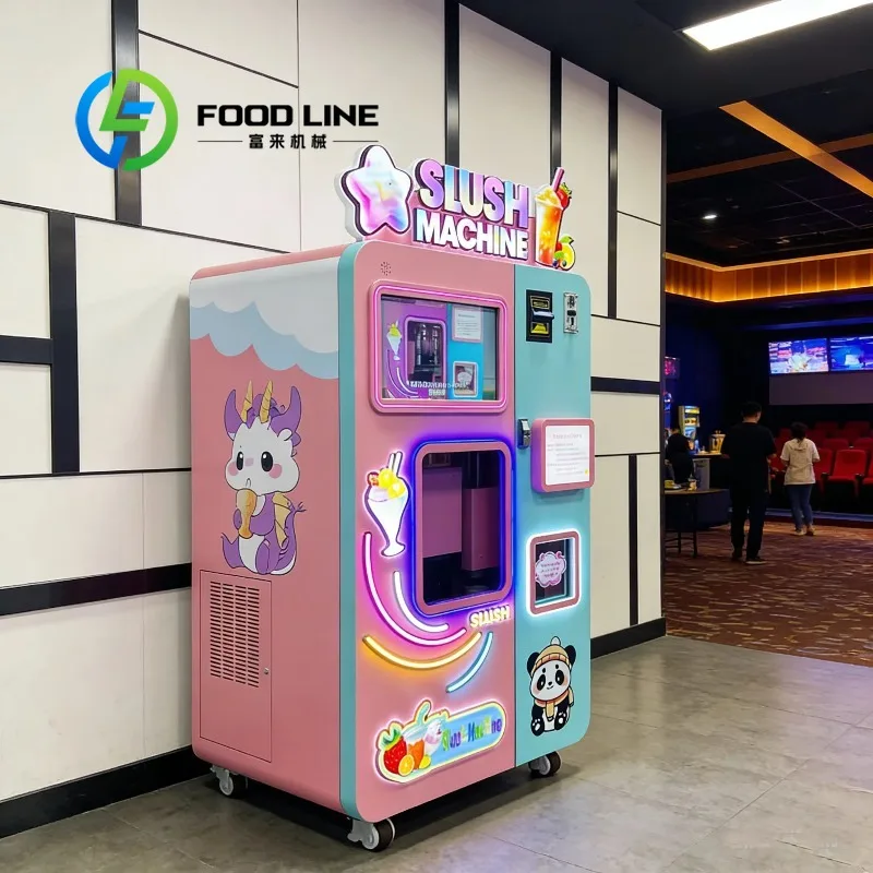 Removable Cup Storage Slushie Vending Machine Built In Hidden Disposable Cup Compartment Store Empty Cups Inside Machine
