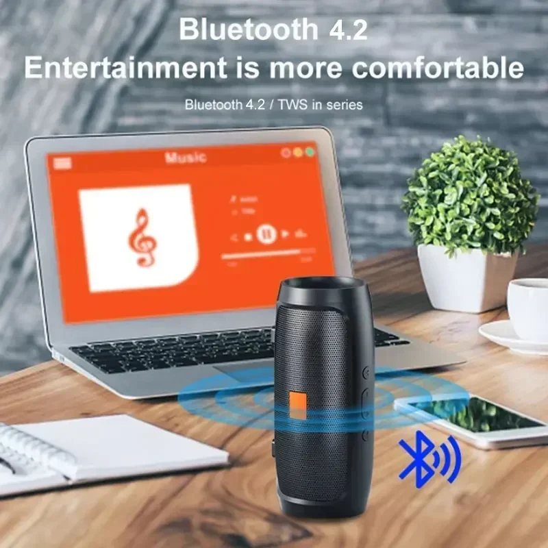 Bluetooth Speaker Dual Speaker Stereo Outdoor Tfusb Playback Fm Voice Broadcasting Portable Subwoofer 5.0 Wireless Speaker