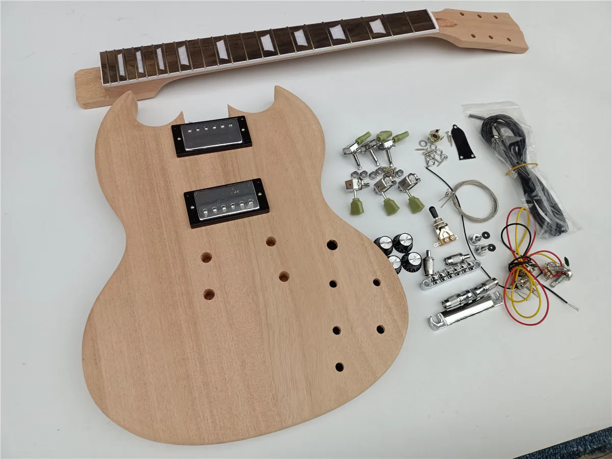 

Big John Unfinished 6 Strings Electric Guitar, No Paint Diy Guitar Kits BJ-352