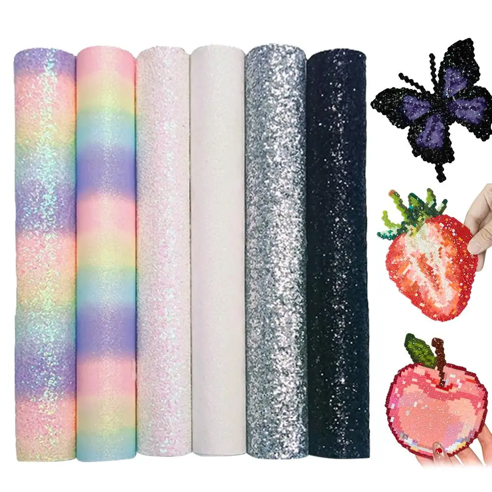 Perler Beads Pulverpapier Bügelkleidung Glitzernder Stoff für Kunst-DIY-Basteleien, Sortierte Regenbogenfarben für Scrapbooking-Dekorationen – Detail 19