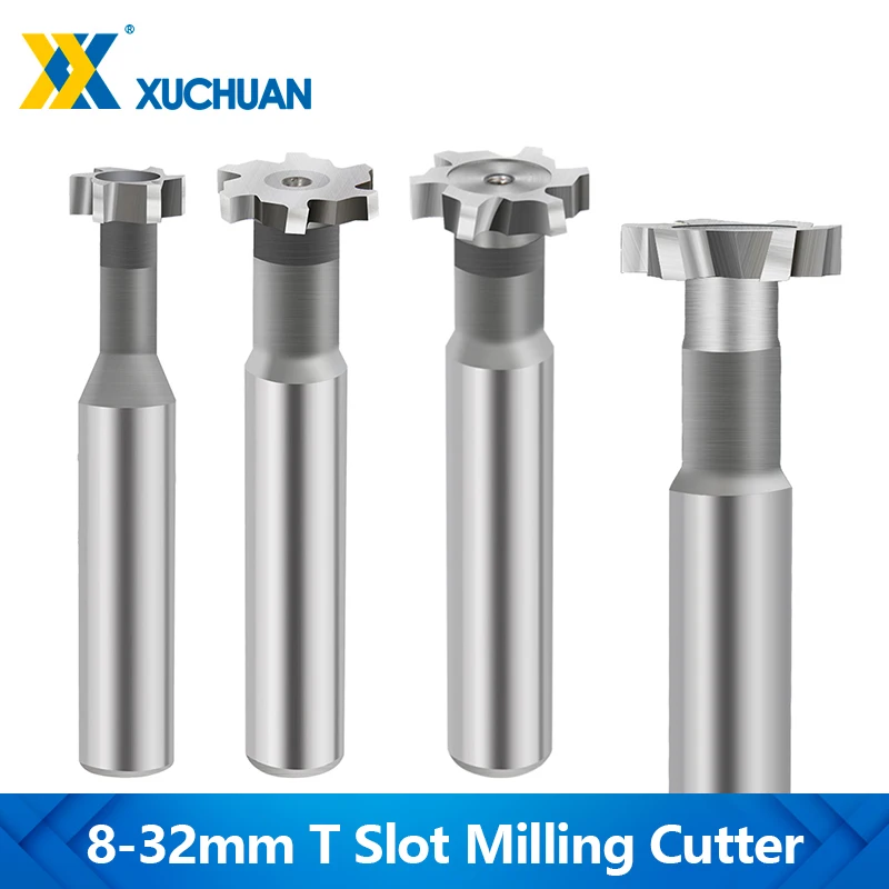 

HSS T Slot Milling Cutter 8-32mm Welded Rough Insert HSS End Mill for Hardness Metal Keyway Endmills CNC Milling Tool