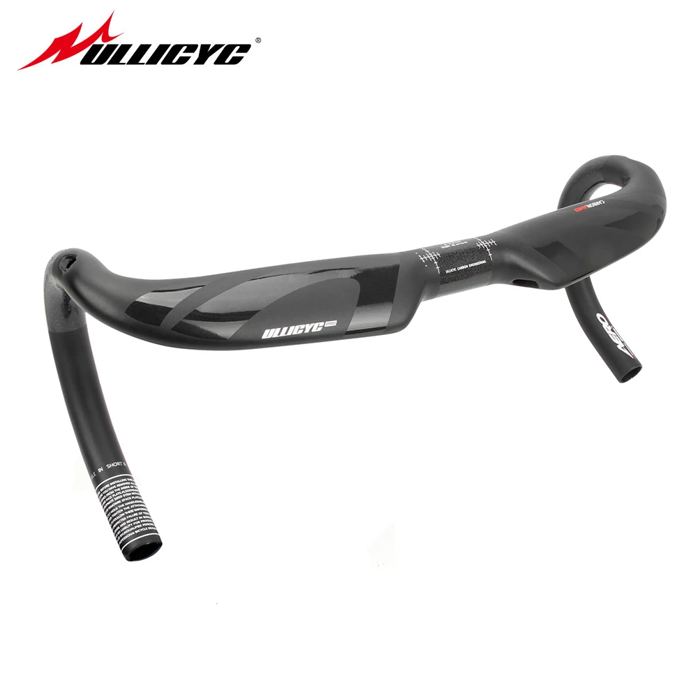 

Ullicyc Road Bike Full Carbon Fibre Black Handlebar Carbon Bicycle Handlebar 31.8*400/420/440mm Bike Parts WB718