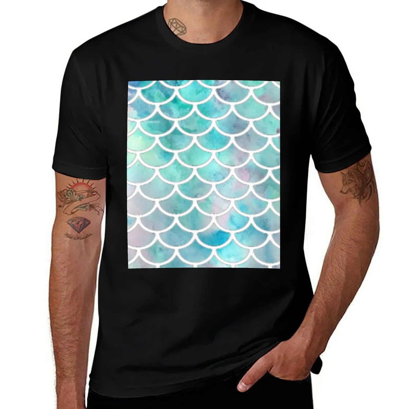 Scales T-Shirt Plus Size Loose Short Sleeve Top T-Shirt