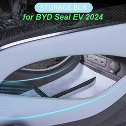 Car Under Center Console Storage Box per BYD Seal EV 2024 Under Center Console Storage Box Stowing Box accessori interni