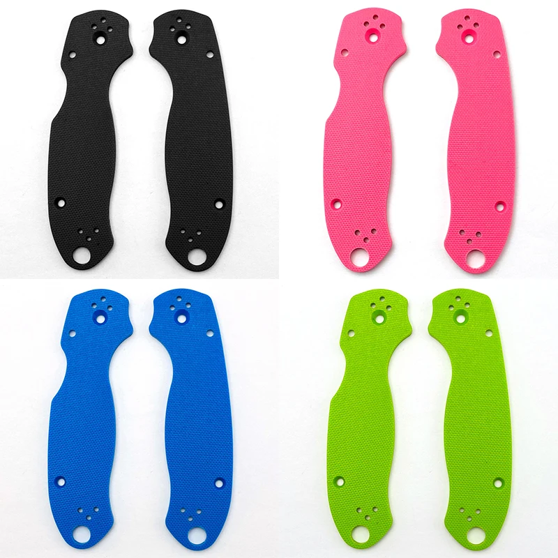 Material Folding Knife Lidar com Remendos Escalas para Spyderco C223 Paramilitar Para3 Pm3 Faça Você Mesmo Fazer Acessórios Par Cores G10