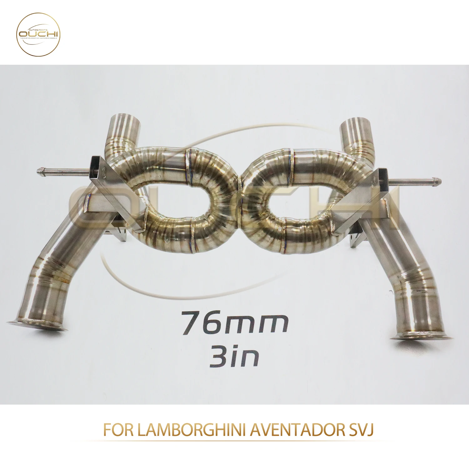 

OUCHI Factory Direct Sales TC4 Catback for Lamborghini Aventador SVJ TC4 Straight Pipe No Valve Plain Color Exhaust Easy Install