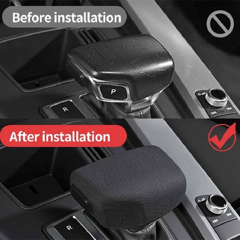 

For Audi RS 5 Coupé/Sportback F5 RS 4 Avant B9 SQ7 4M 2017~2026 1pc Car Silicone Automatic Gear Shift Knob Handle Non-Slip Cover
