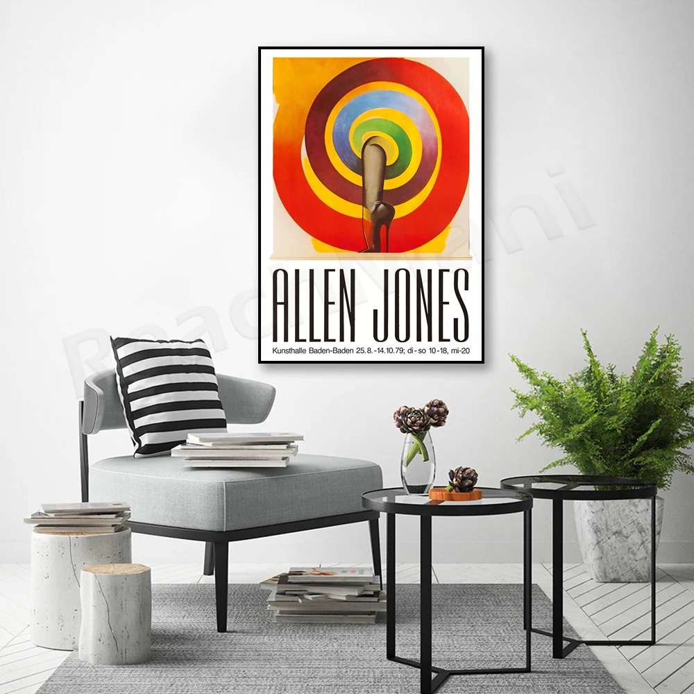 Alan Jones Exhibition Poster Canvas Print, Pop Art, British Artwork, Museum Poster