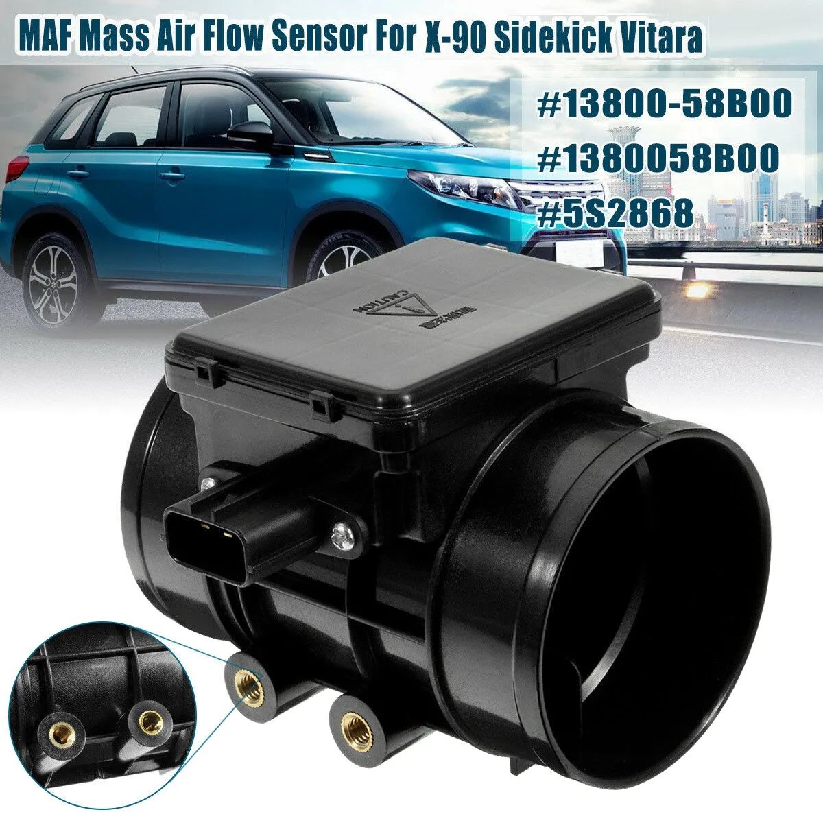 Car 3-Pin Air Mass Flow Sensor for Mazda Suzuki Vitara Sidekick 13800-58B00