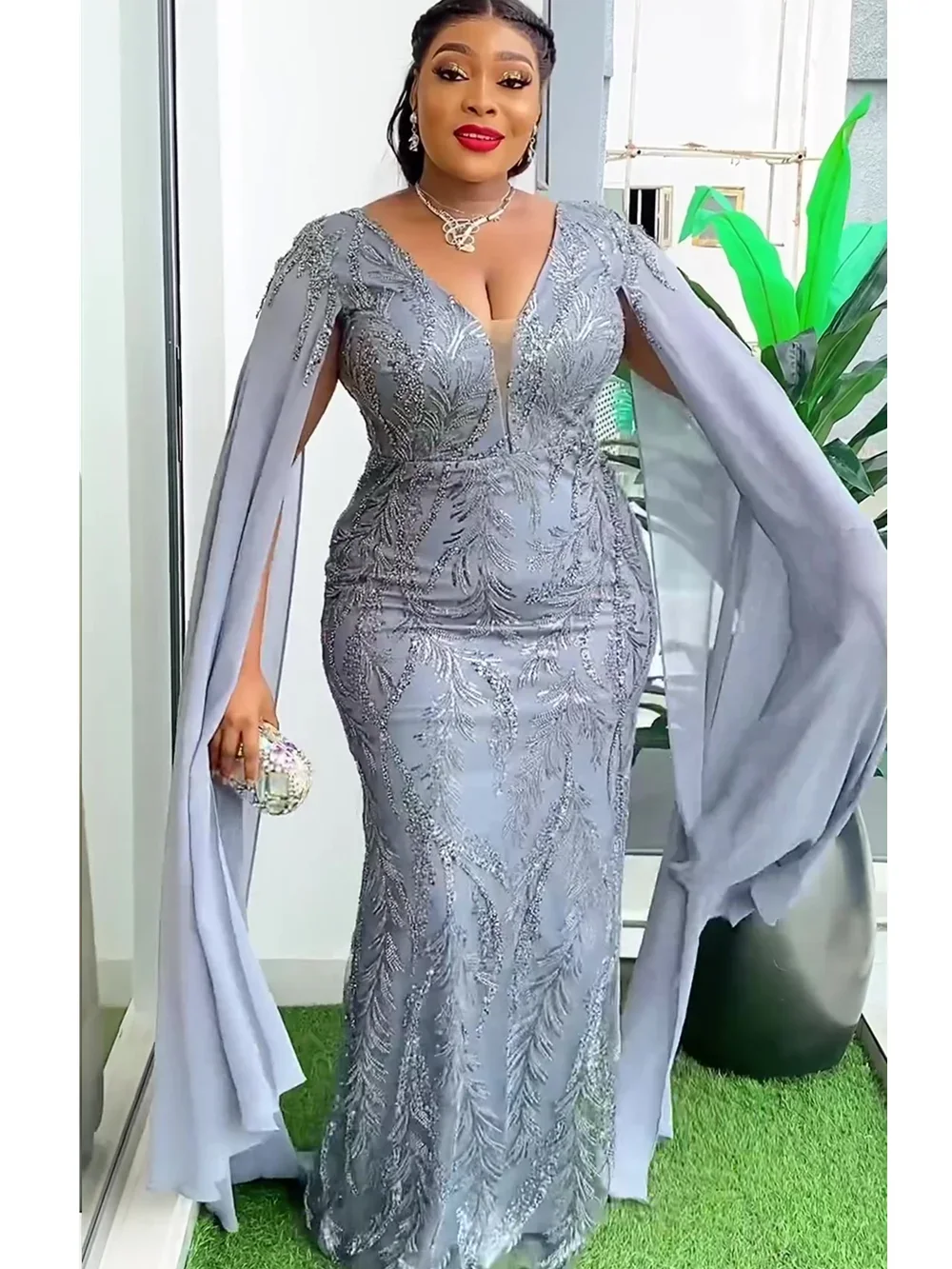 

Plus Size African Party Dresses for Women Dashiki Ankara Sequin Wedding Evening Gown Sexy Bodycon Maxi Long Dress Africa Clothes
