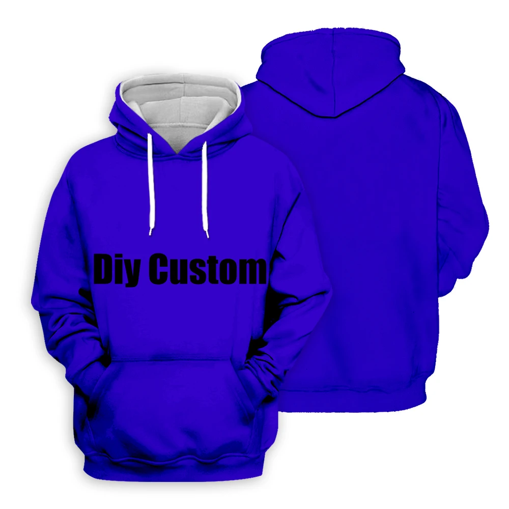 Diy Custom Hoodie 3D Print Design Mens Womens Impresso Camisola Casual Tops Personalizado Pullover Hoodies