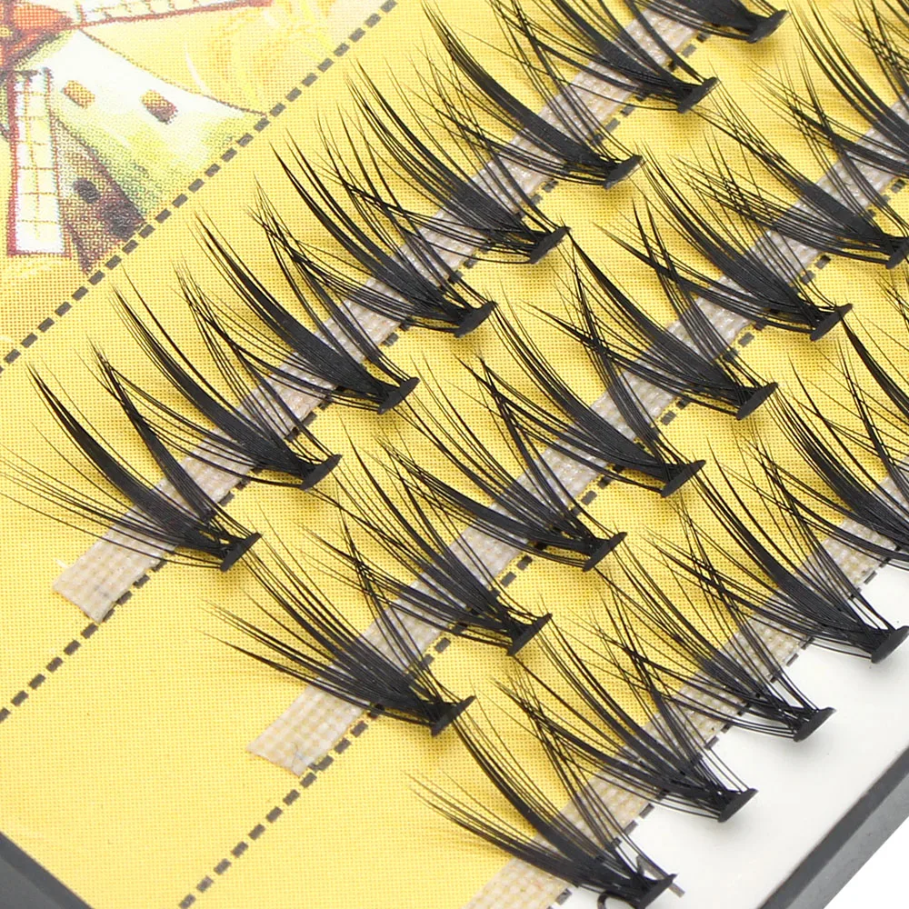 MUYD Black Hand Made Silk 20D/30D Individual Cluster Eyelashes Extension Natural DD Mink Lashes Soft Cilos 3D Volume