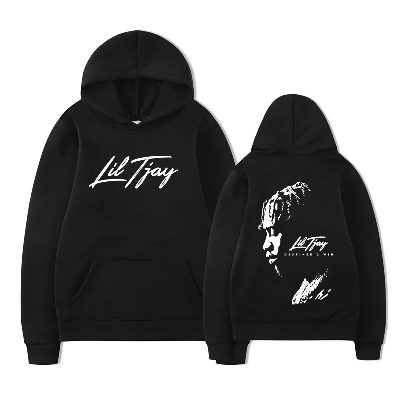 Rapper Lil Tjay Graphic Hoodie Destined 2 Win Music Album Sweatshirts Men\'s Women Hip Hop Fashion Hooded Harajuku Y2K Streetwear