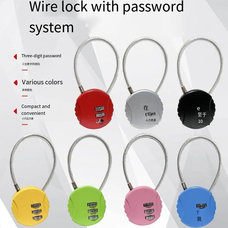

3 Digit Key Password Padlock Security Small Suitcase Padlock Red Color Mini Padlocks Resetable Combination Padlock Locking Tools