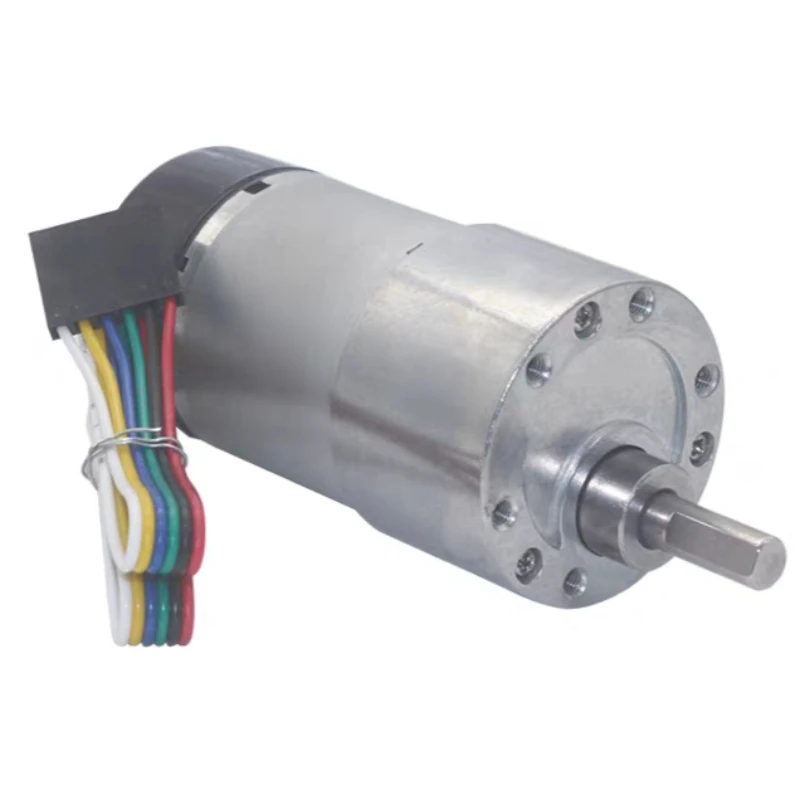 JGB37-3530 DC Encoder Geared Motor 12V Low Speed Large Torque Angular Speed Signal Feedback