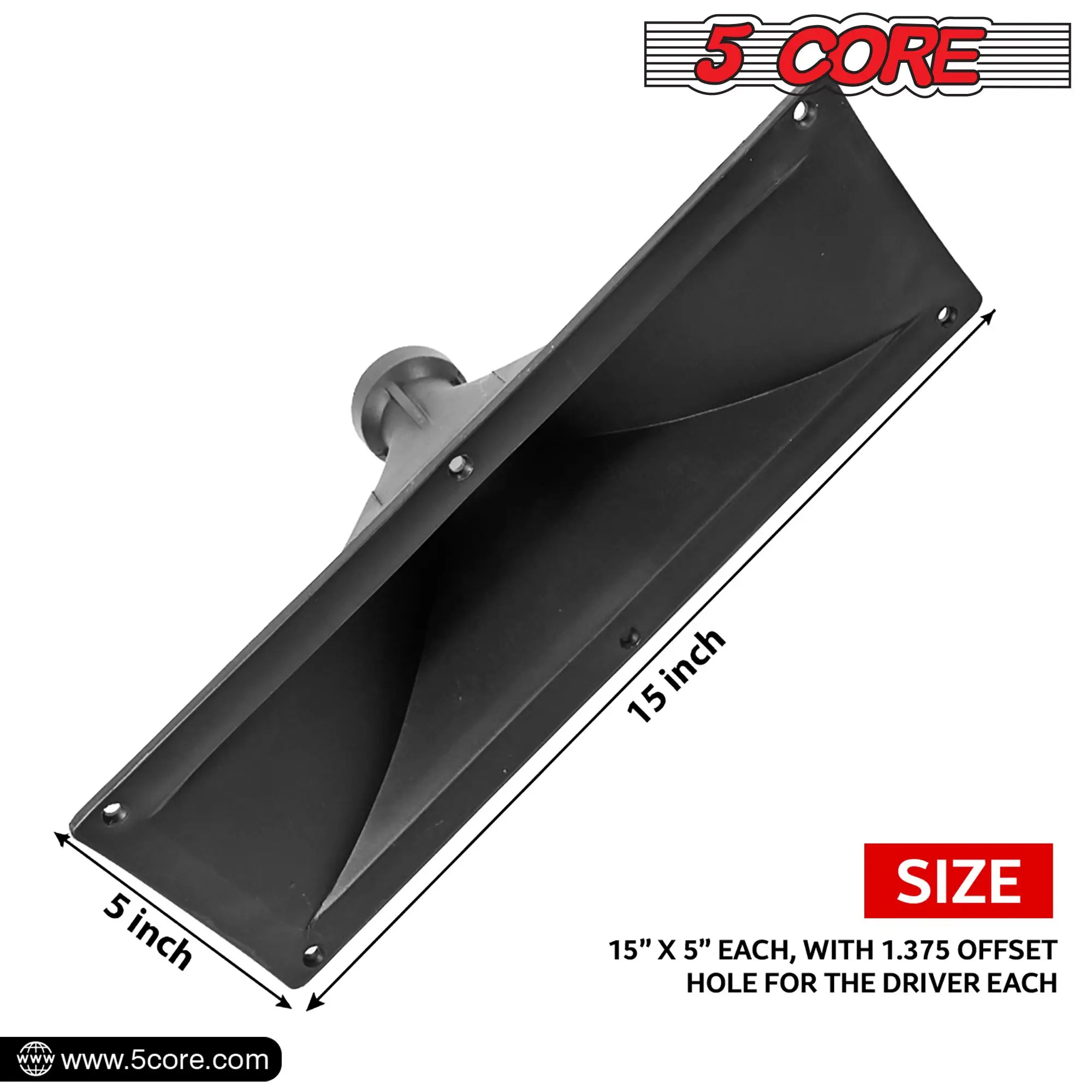 5 CORE 15x5 مستطيل البلاستيك المسمار على القرن لخزائن سماعات متنوعة 34 مللي متر الحلق HISE 15X5 1 قطعة