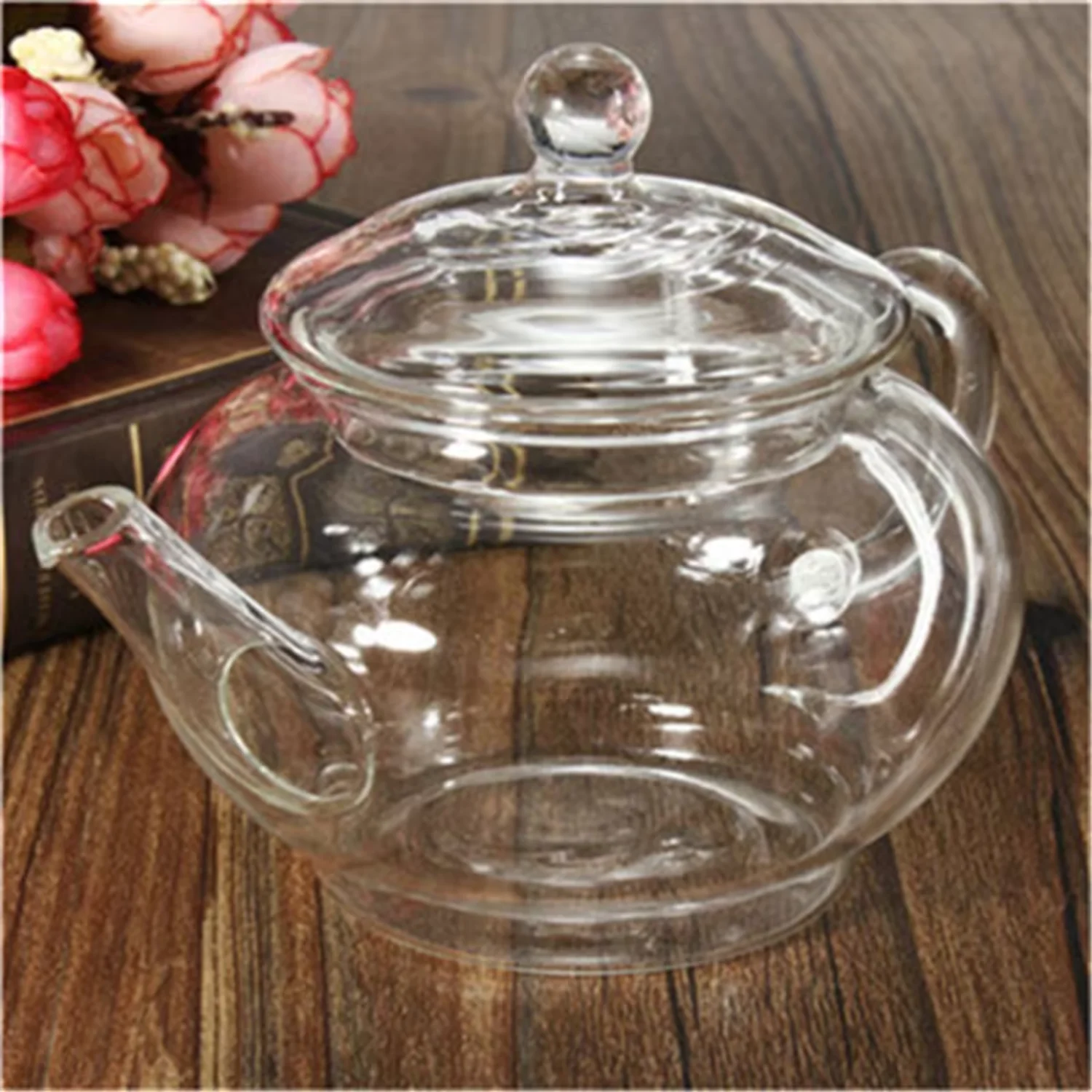 

250ml/8.5oz Glass Teapot With Infuser Heat Resistant Bottle Cup Blooming Tea Leaf Herbal Coffee Office