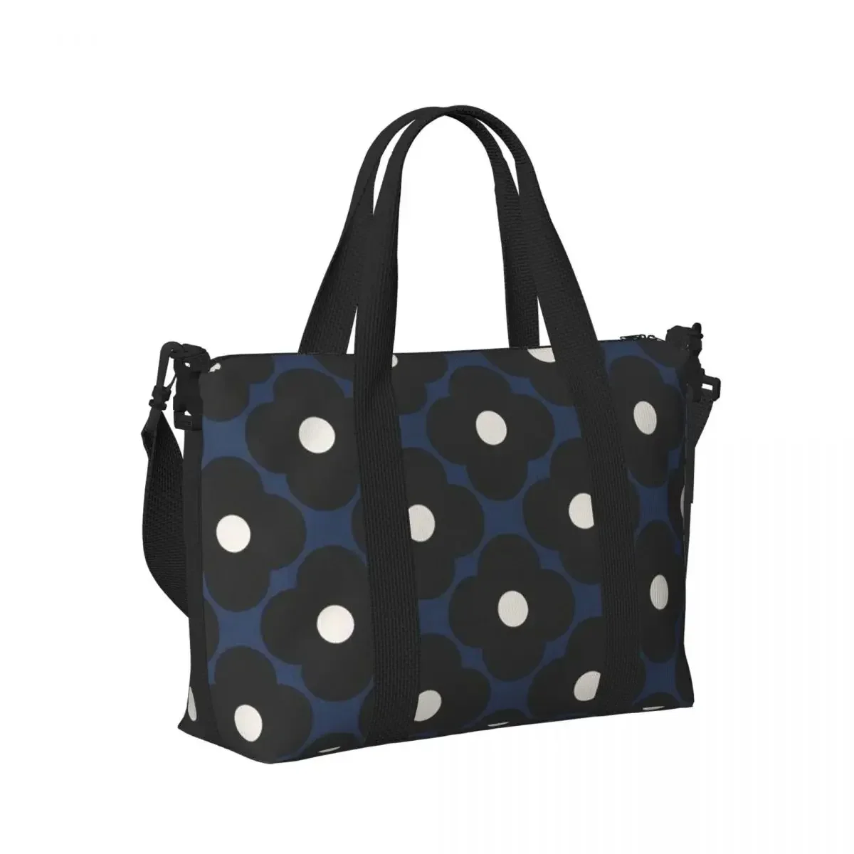 

Orla Kiely Flowers Abstract Beach Travel Bag Large Capacity Tote Bags for Gym Yoga Women Shopping Duffle Shoulder Bag