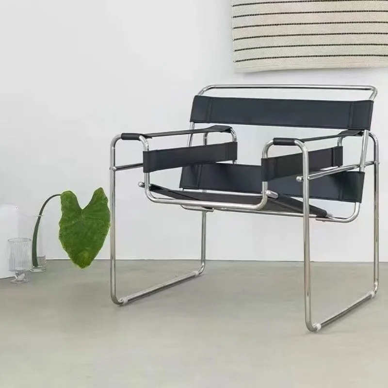 كرسي صور المشاهير على الإنترنت، سرج من الجلد الخفيف الفاخر لغرفة المعيشة في العصور الوسطى، أريكة واحدة #2