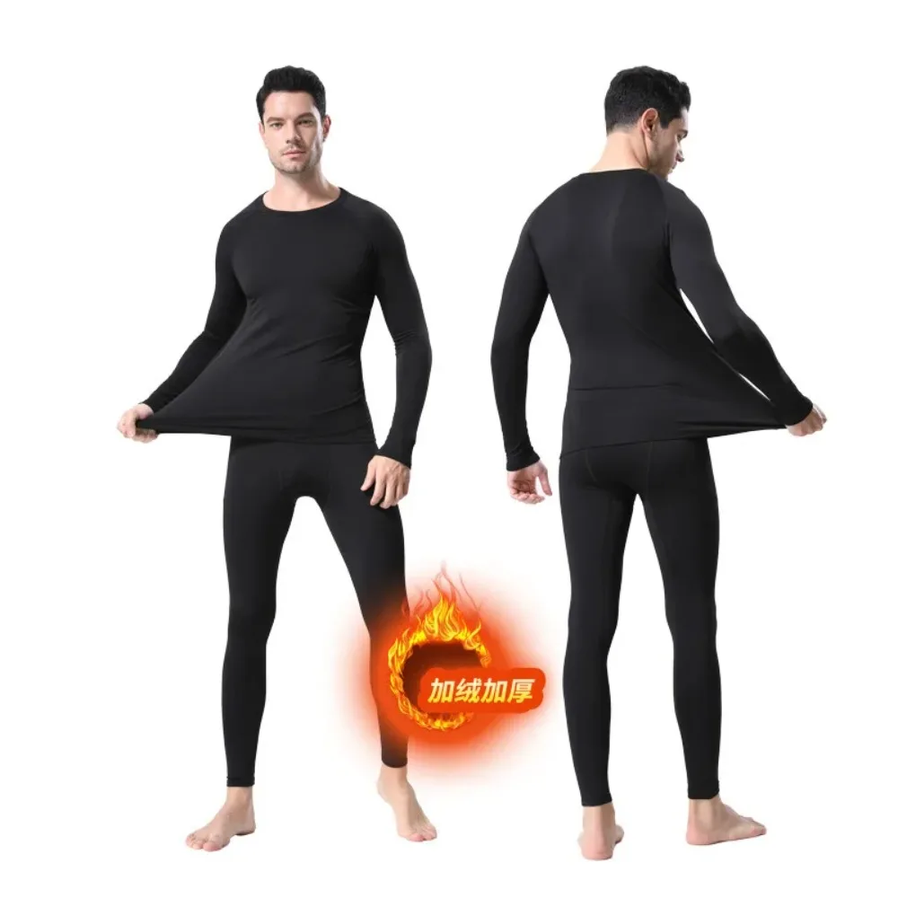 Men's Thermal Compression Shirt Fleece Lined Long Sleeve Athletic Base Layer Cold Weather Gear Workout Top