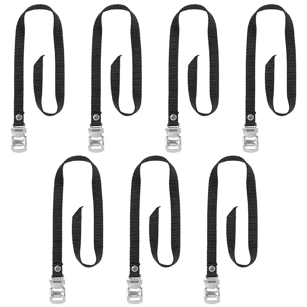 

Набор из 7 регулируемых противоскользящих ремней для педалей, универсальные фиксаторы для велотренажеров и велосипедов, замена для использования на улице