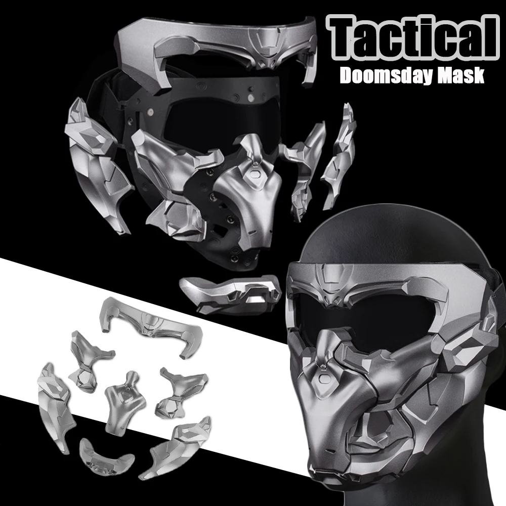 

Tactical Doomsday Mask Set, Full Face, for Shooting, Hunting, Paintball, Motorcycle, Funny Full Face Protective Mask