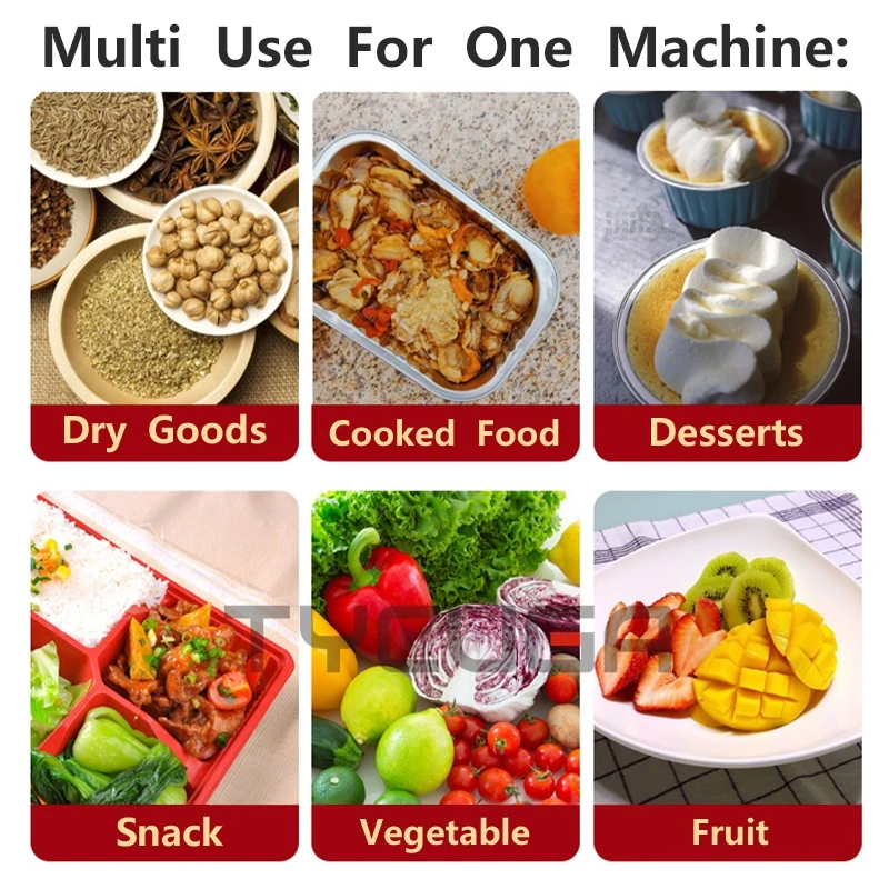 Ручной электрический упаковщик, упаковочный контейнер для пищевых продуктов, машина для упаковки пластиковых стаканчиков, машина для запечатывания коробок для еды, индивидуальный размер, круглая/прямоугольная форма