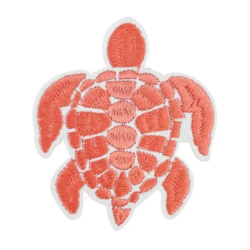 Tartarughe ricamate Applique COLORE SOLID COSTRUI PER IL TERANTE SCARFA SCARFA 6XDA
