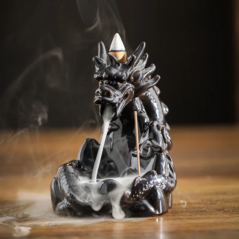 

CZ original dragon-shaped reflux incense burner home ornament creative sandalwood agarwood reflux incense burner ornament