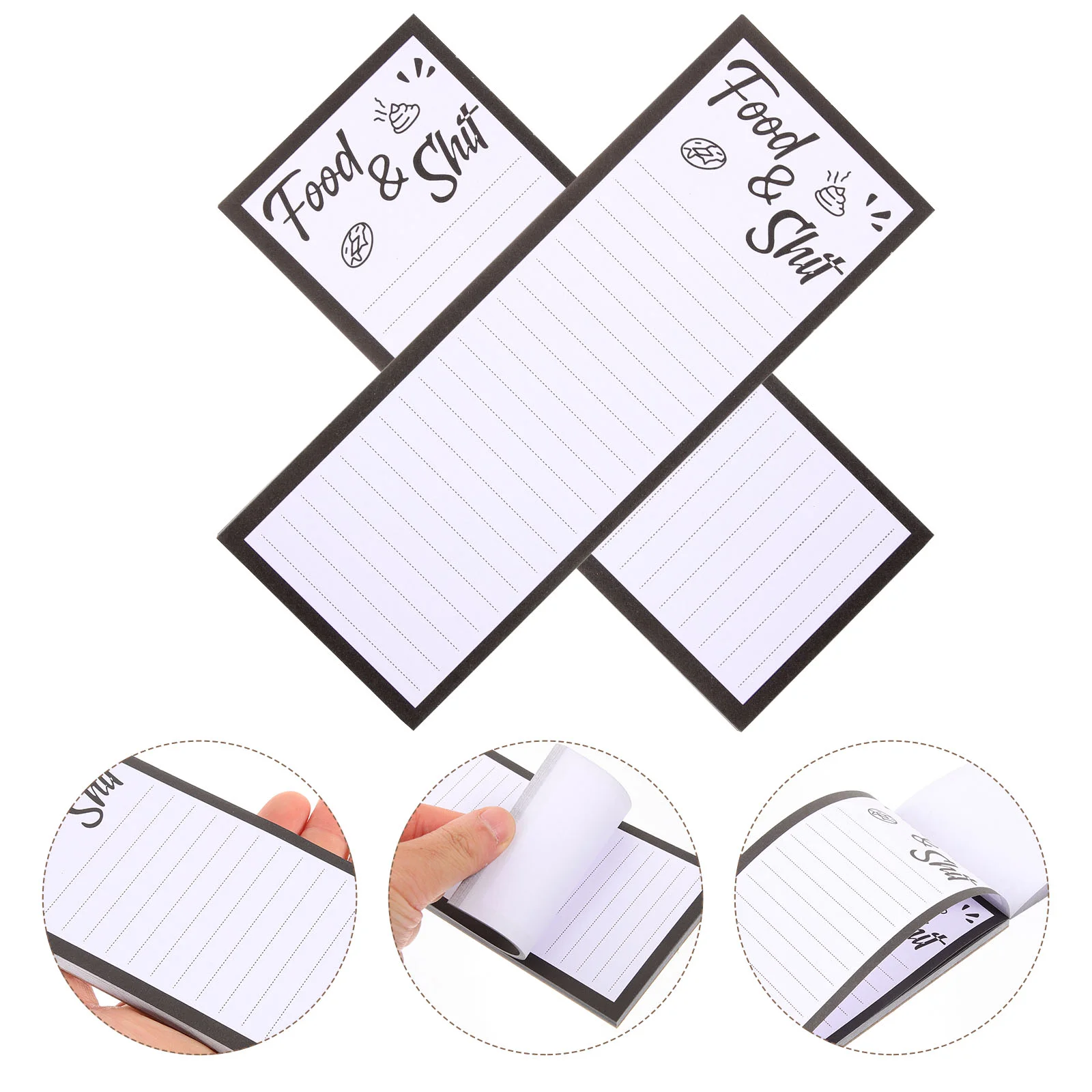 Bloc-notes magnétique pour liste de courses, bloc-notes en papier d'épicerie, réfrigérateur, cahier à faire, 2 pièces