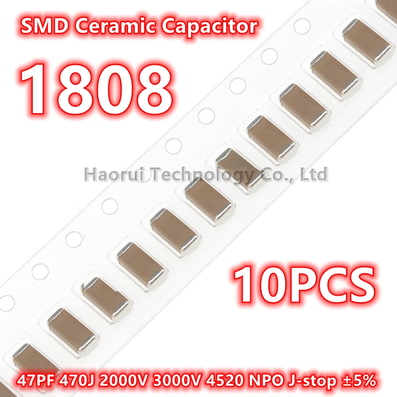 (10 шт.) оригинальный 1808 47PF 470J 2000V 3000V 4520 NPO J-stop ± 5% SMD керамический конденсатор IC