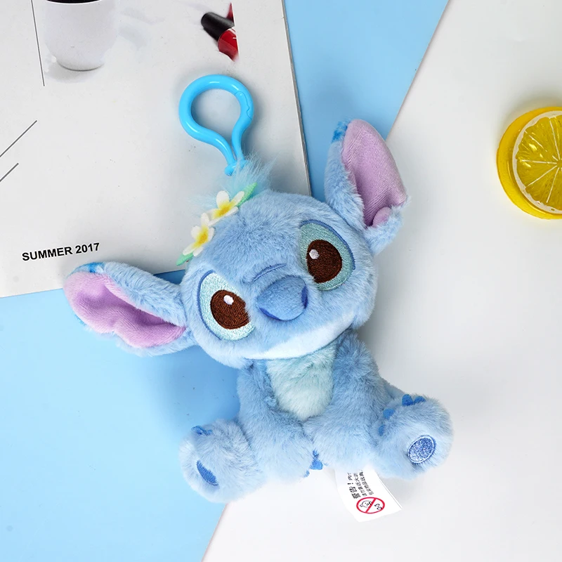 Hot Kawaii Disney Stitch Angel Plush Stuffed Toys Purple Anime Lilo&Stitch Doll Cute Keychain Pendant Birthday Gift For Kid Girl