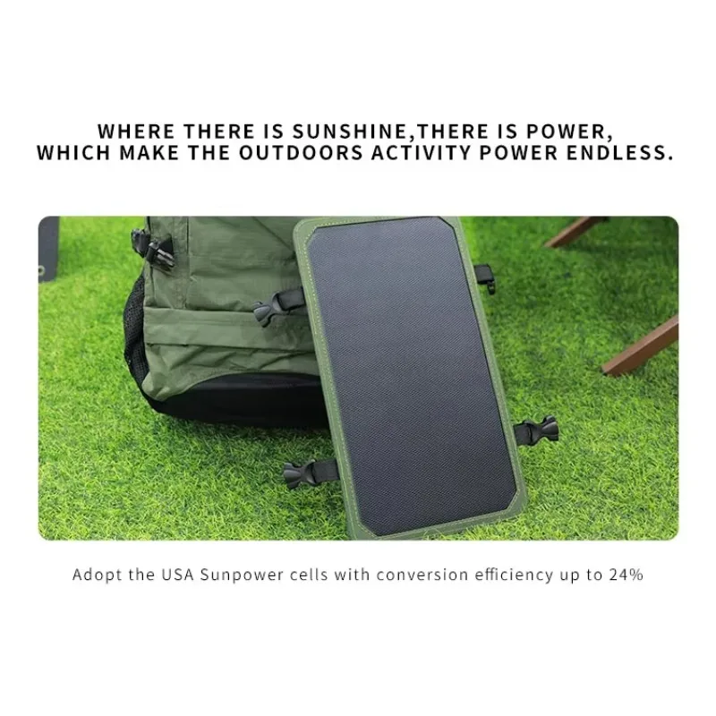 High Quality Waterproof Solar Backpack High Efficiency Solar Panels for Outdoor Activities Portable 5V Solar
