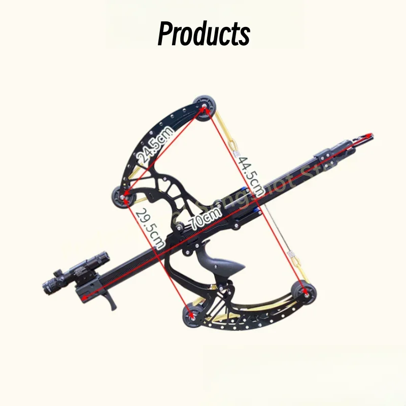 High Power Laser All Metal Slingshot High-precision Hunting Steel Ball Slingshot Composite Bow Steel Mini Composite Bow Set