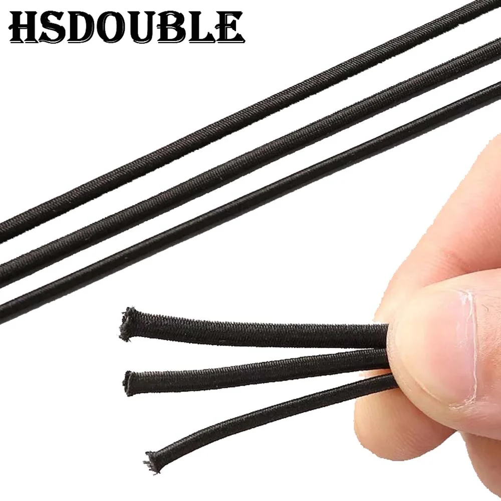 2.5-8.0MM Strong Elastic Rope Black High-Quality Rubber Band Sewing Garment Craft for DIY Accessorie Supplies