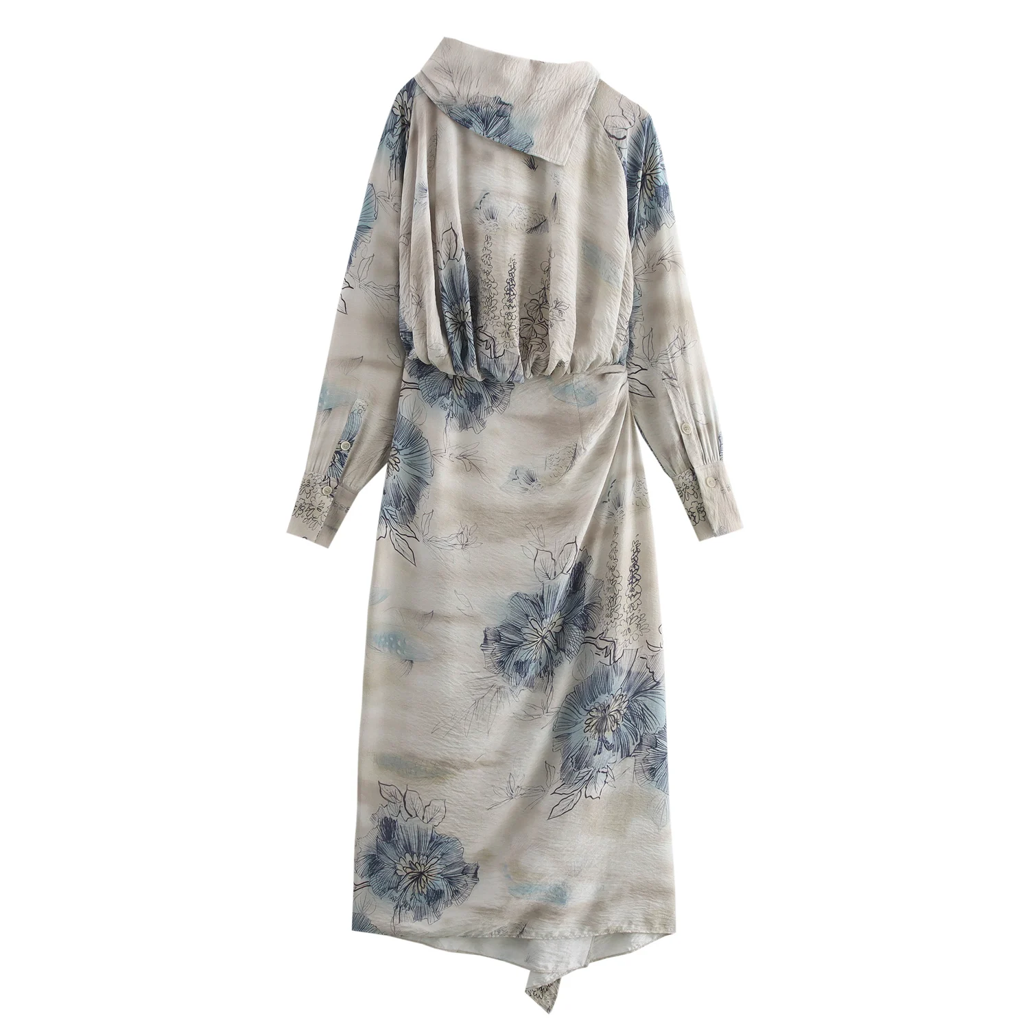 Faionable imprimé Dr JNLEAOG femmes automne nouveau Design Sle élastique Polyester fibre longue Sve Busin décontracté Dr