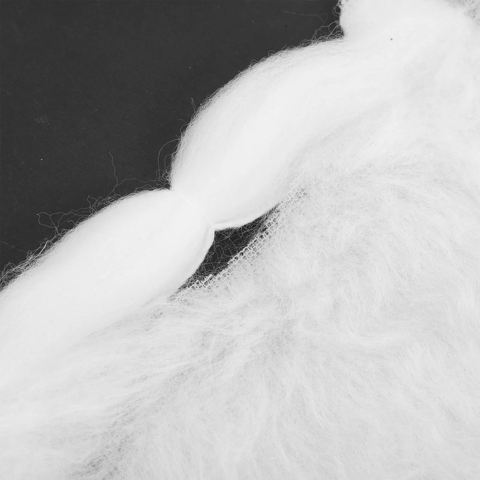 1 szt. Rekwizyt do występów - broda Świętego Mikołaja, kręcona, wielowarstwowa, z włókna syntetycznego, do świątecznego cosplayu, kompletny zestaw.