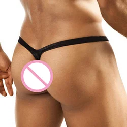 Men's T-Back Thongs G-String Underwear Soft Pouch Bikini Briefs Male Low Waist Panties Elastic Underpants Sissy Exotic Lingerie